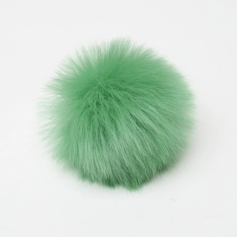 Оптовая продажа, брелок с шариком из искусственного меха, разноцветный окрашенный Радужный помпон из искусственного меха