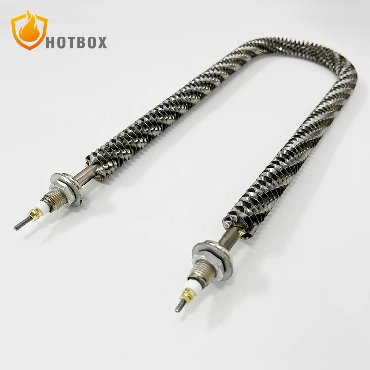 230v 380V 1KW 3KW U I shape Industrial electric rod immersion water heating element tubular finned tube heater