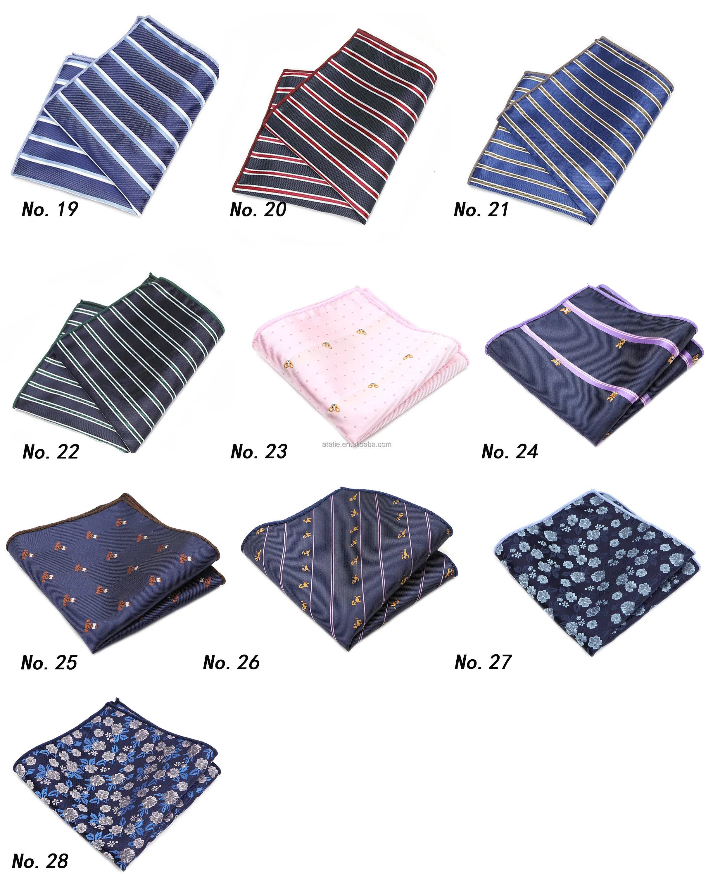 Men Suits Polyester Designer Pocket Square Woven Printing Pocket Square Hankies Business Casual Pockets