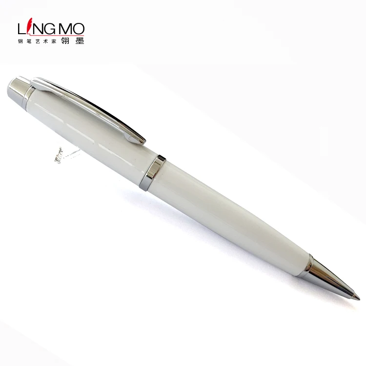 Новинка 2020 г. белая шариковая ручка Lingmo с логотипом OEM индивидуальным