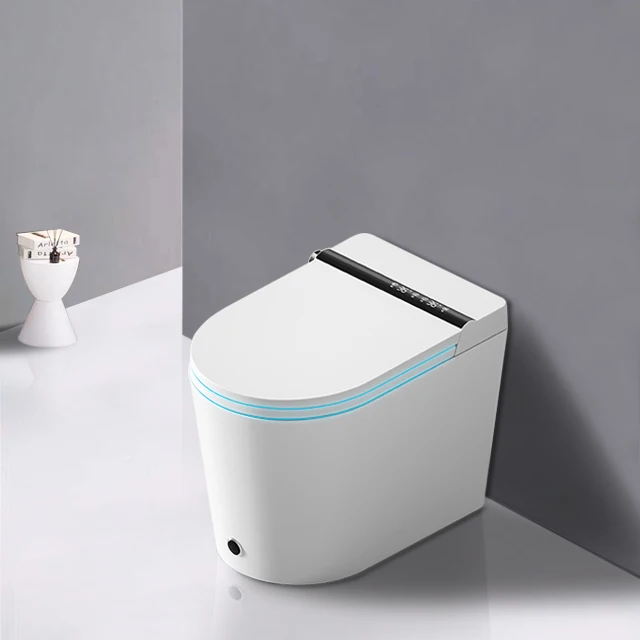 Digital Display Luxury Smart Instant Heated Water Quick Drying Cyclone Sanitary Toilet