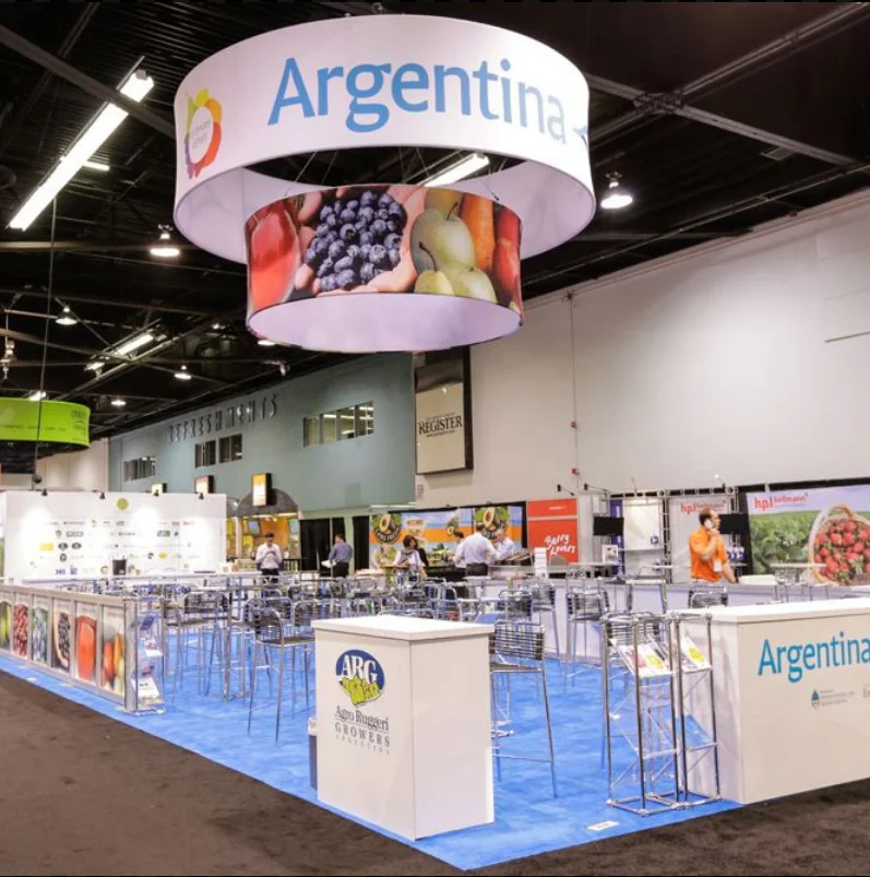 HLY Easily carry standard aluminum fabric circle trade show advertising ceiling advertising hang banner for display