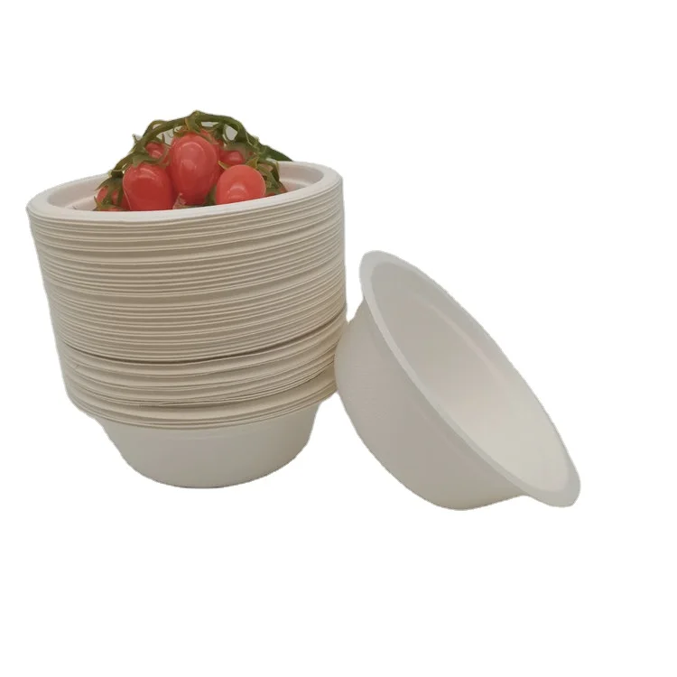 Eco-friendly Products Disposable Biodegradable Food Bowl Bagasse Sugarcane Pulp Round Bowl