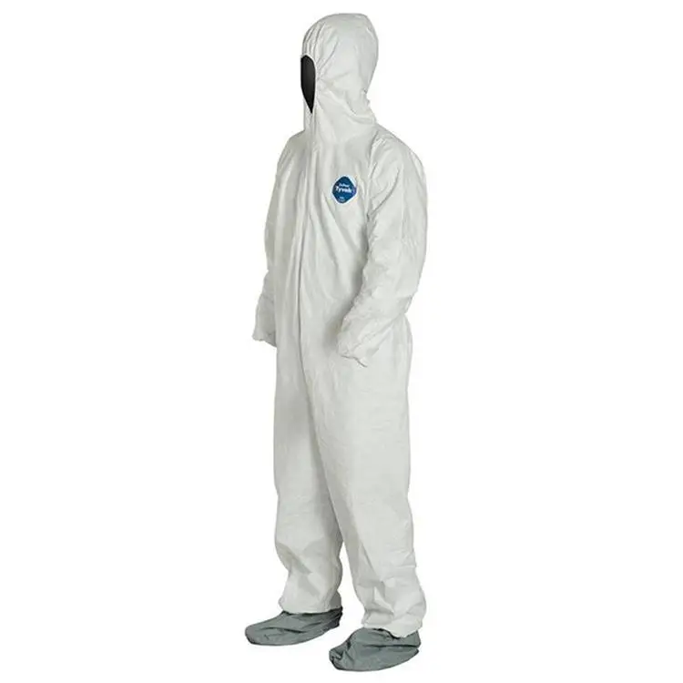 Manufacturer dupont tyvek 500 xpert 600 white non woven isolation medical disposable protection coverall clothing