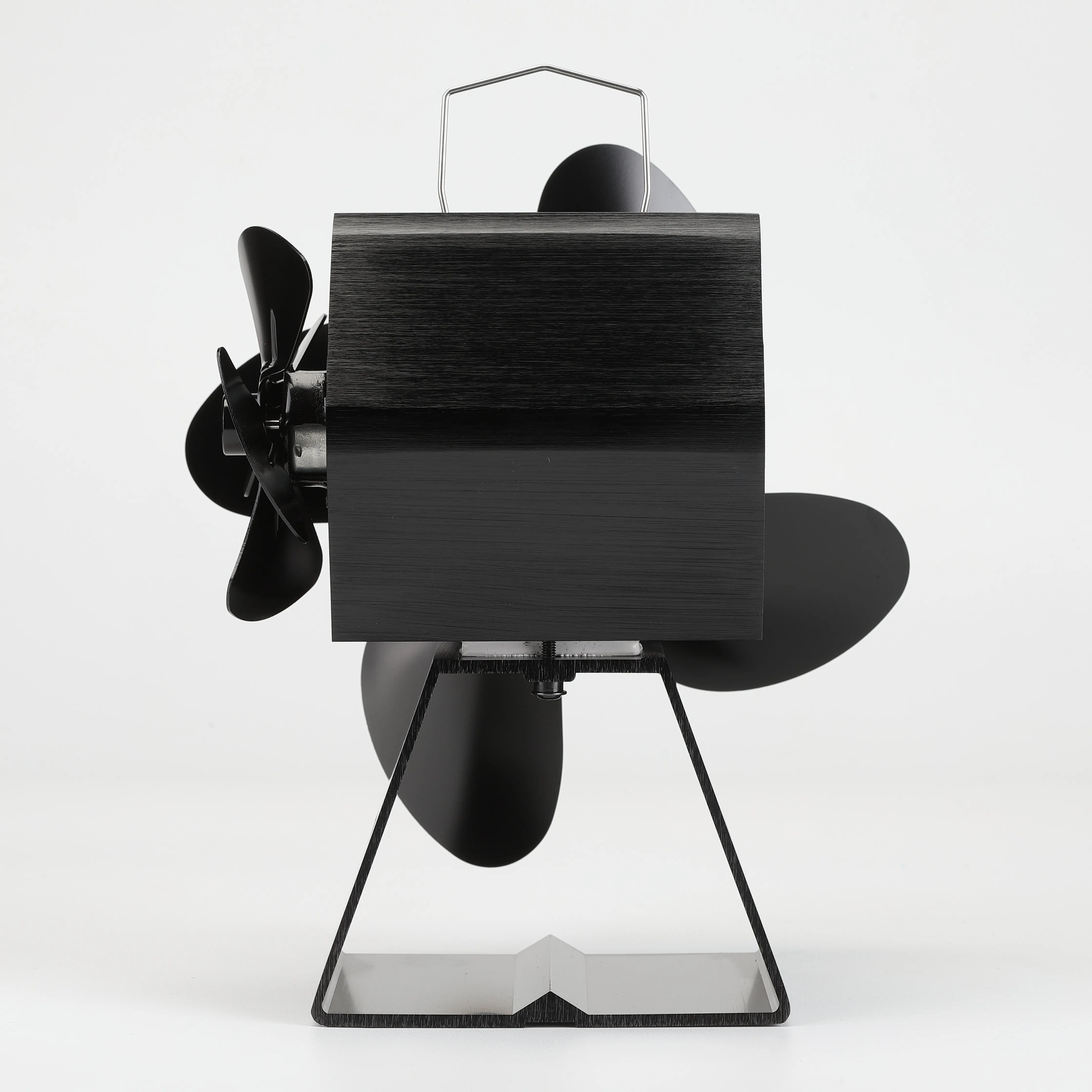 Winter Indoor Wood Burning Fireplace Double Stove Fan Heat Powered 4 Blades Exhaust EcoFan Other Home Heaters