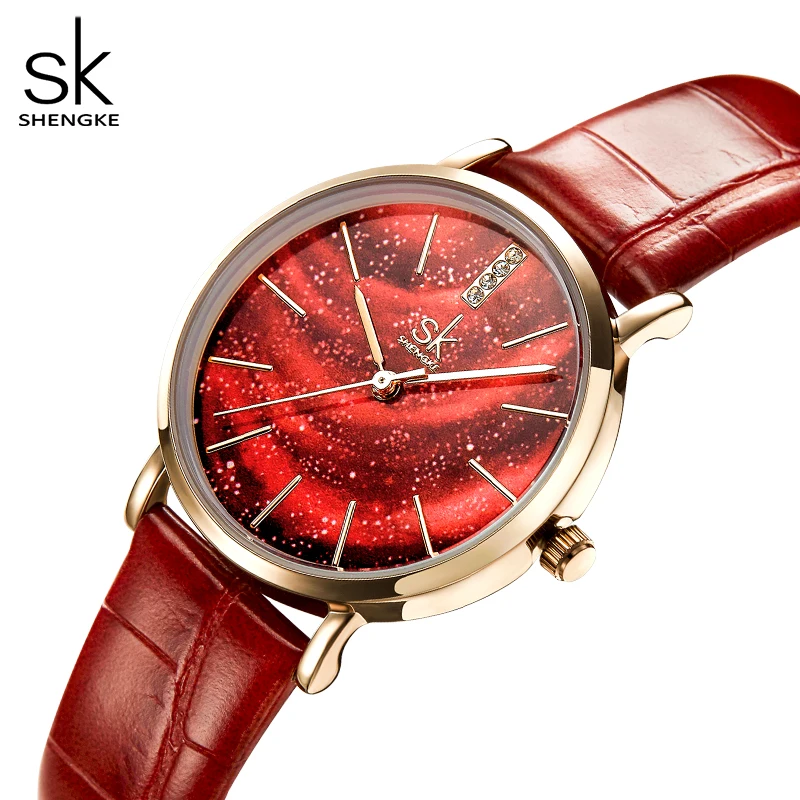 SHENGKE лидер продаж женские часы SK K0103L циферблат звездного неба роскошные наручные подарок для девушек китайский поставщик