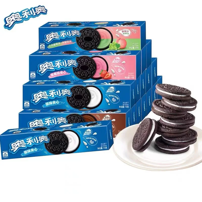 Wholesale exotic snacks delicious chocolate biscuits oreoo cookies in many flavors 97g