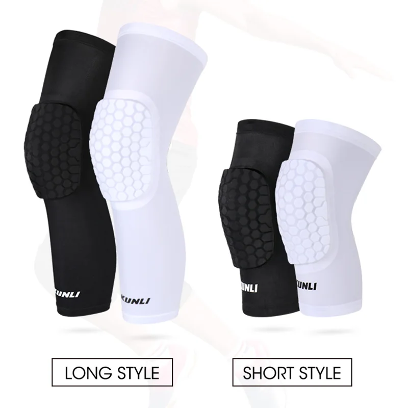 Wholesale Customization Gym Sports Protection EVA Honeycomb Compression Knee Pad Leg Sleeves For Basketball Volleyball
