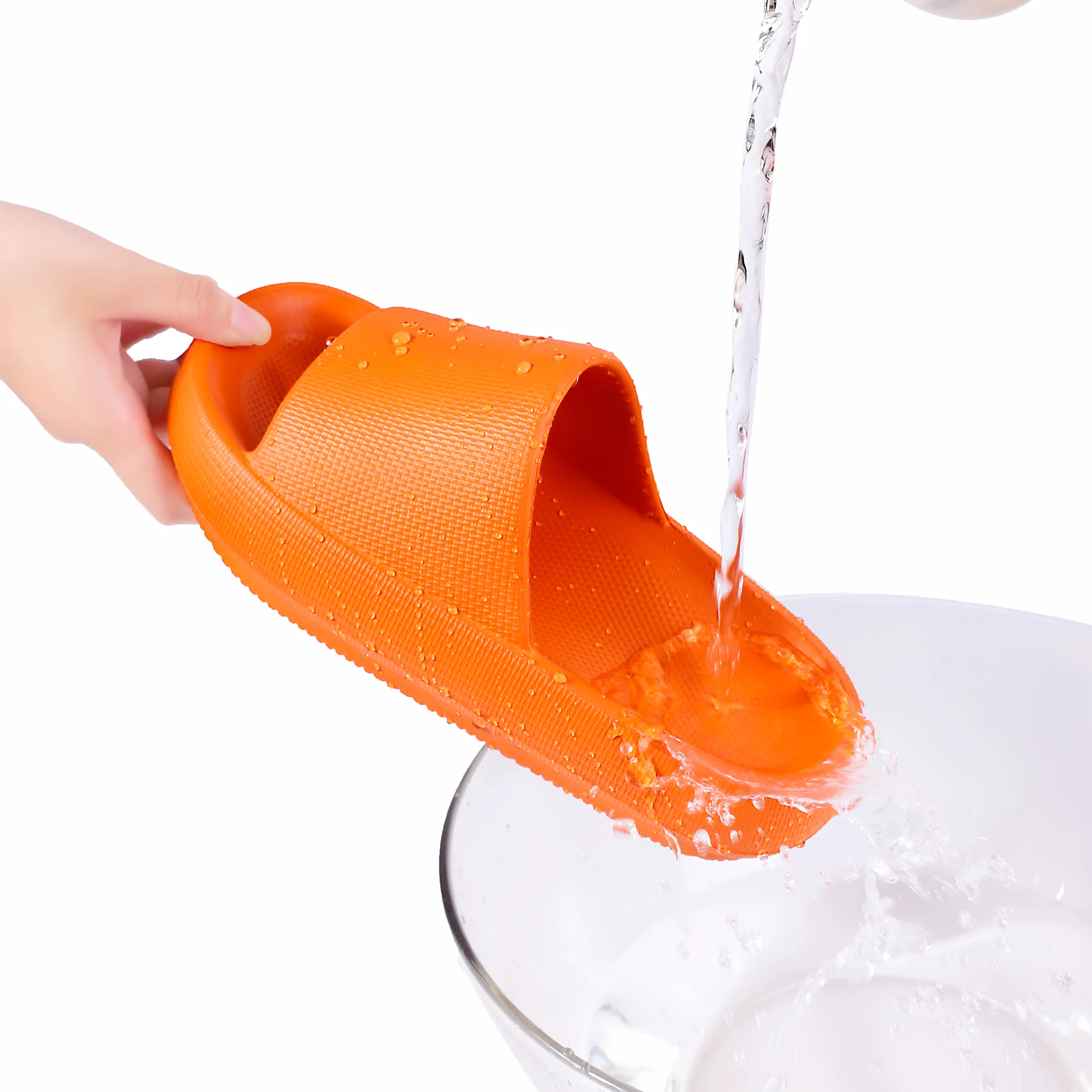 Home Slipper For Man And Women Pillow Slides  Non-Slip Lightweight Open-toe Shower Shoes Quick Drying  Extra Thick Sandals