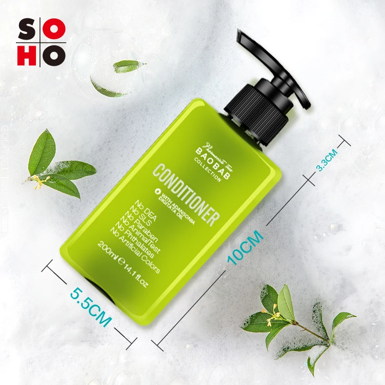 OEM ODM Оптовая 200 мл Фирменная торговая марка, натуральное масло семян веганцев Baobab, Питательный Уход за волосами, глубоко увлажняющий Кондиционер для волос
