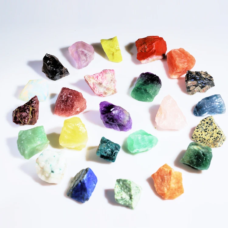 Bulk Wholesale Natural Rose Quartz Mixed Crystal Raw Stones Beautiful Rough Healing Decor Feng Shui Freeform Amethyst Jade