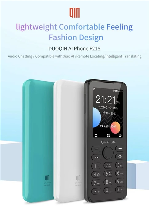 Wholesale 2021 New model normal dual sim card QinF21S 4G feature cell phone