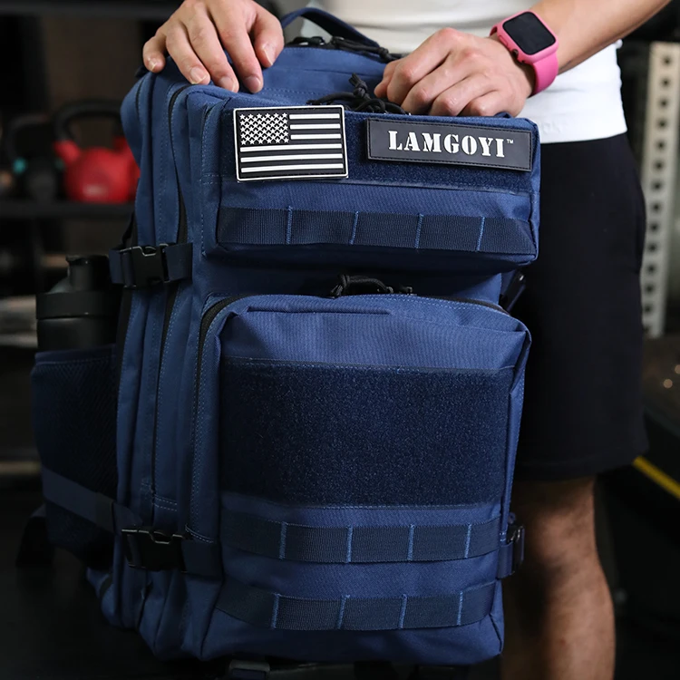 Custom logo men waterproof fabric rucksack swim sports 45l gym duffle backpack