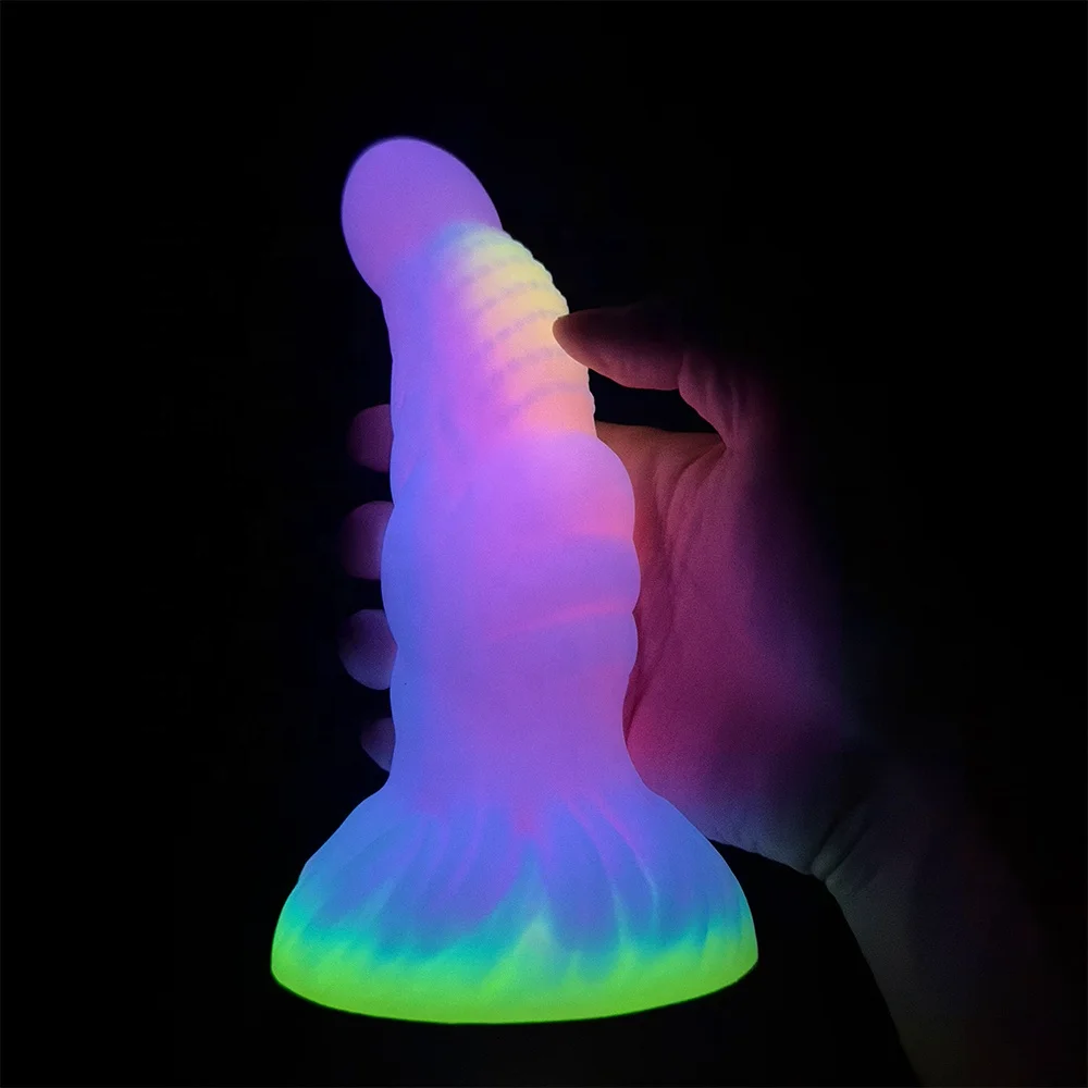 Custom Large Soft Liquid Silicone Dildo Toys Huge Big Luminous Thrusting Anal Dildo for Women Couples Female Sex Toy