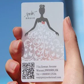 Luxury Customized Luxury Die Cut OffSet Printing Transparent Clear Square PVC Business Name Card