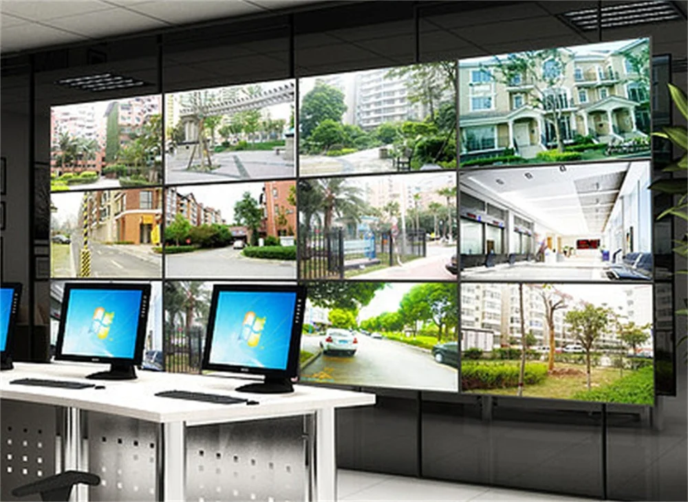 IDB brand DID Lcd Display Panel Video Wall 1.7mm Bezel Indoor Video Wall System Floor stand Video Wall for control room project
