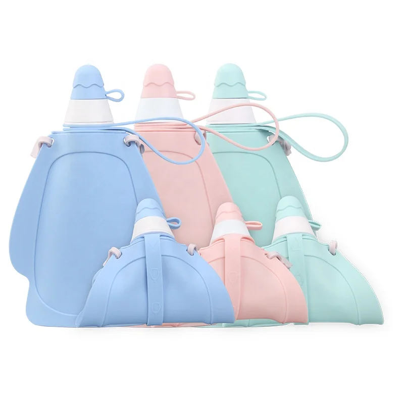 Пищевой силикон, складная бутылка для воды, Детские мешочки для питьевой воды