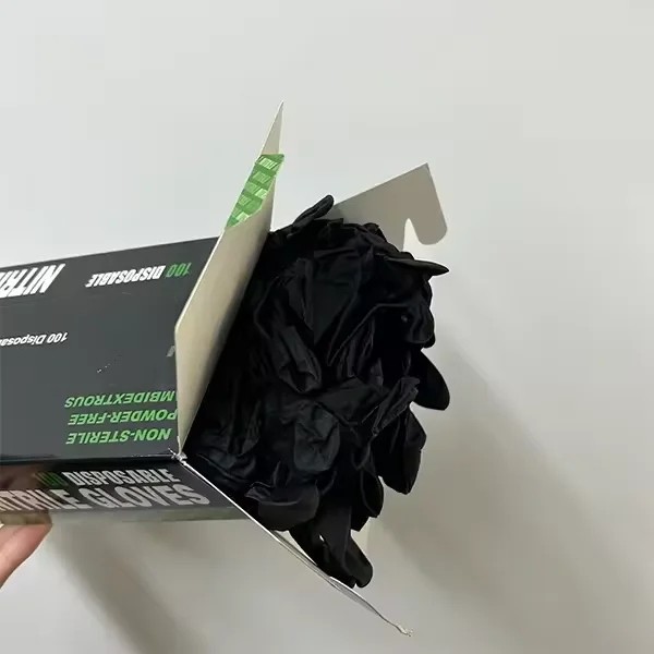 Disposable 100% Nitrile Blue Safety Gloves 9 Inches Black Barber Tattoo Shop Gloves Customizable Pink Nail Latex Free Gloves