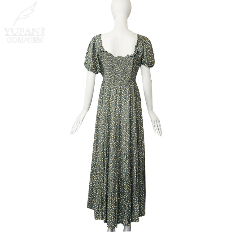 YuFan Polka Dot Long Skirt Customized Ladies Elegant Dress Casual Clothing Manufacturer