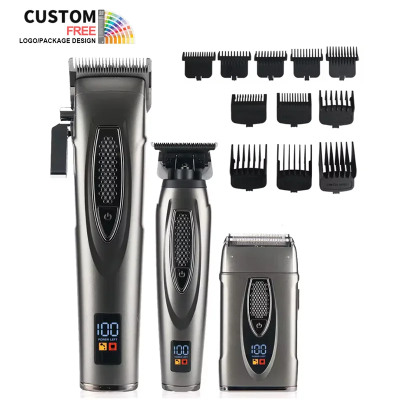 PRITECH electric razor rechargeable T blade hair trimmer cordless professional hair clipper with wireless charging