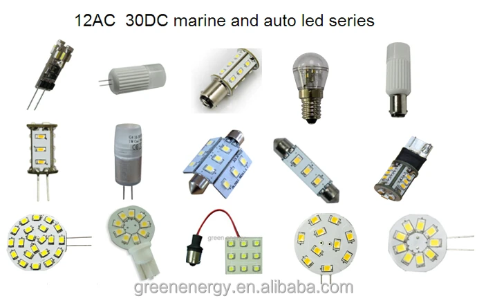 2700-6500K 12V G4 1W 2W 2.5W Bi-Pin BA15D T10 Festoon LED Light Bulb for Puck Lights Automotive Marine Lighting