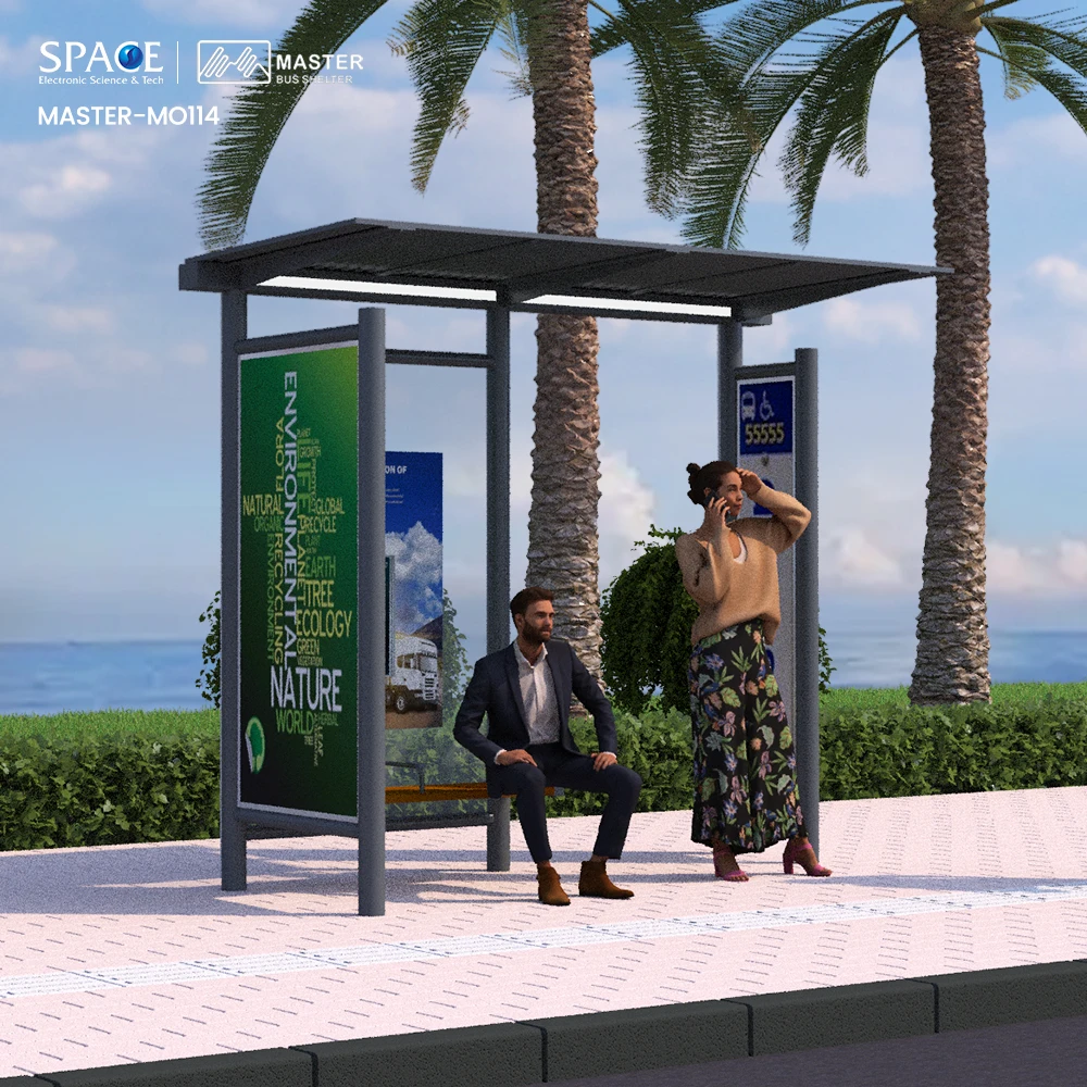 High Quality Manufacturer Outdoor Storage Shed Bus Shelter Stop