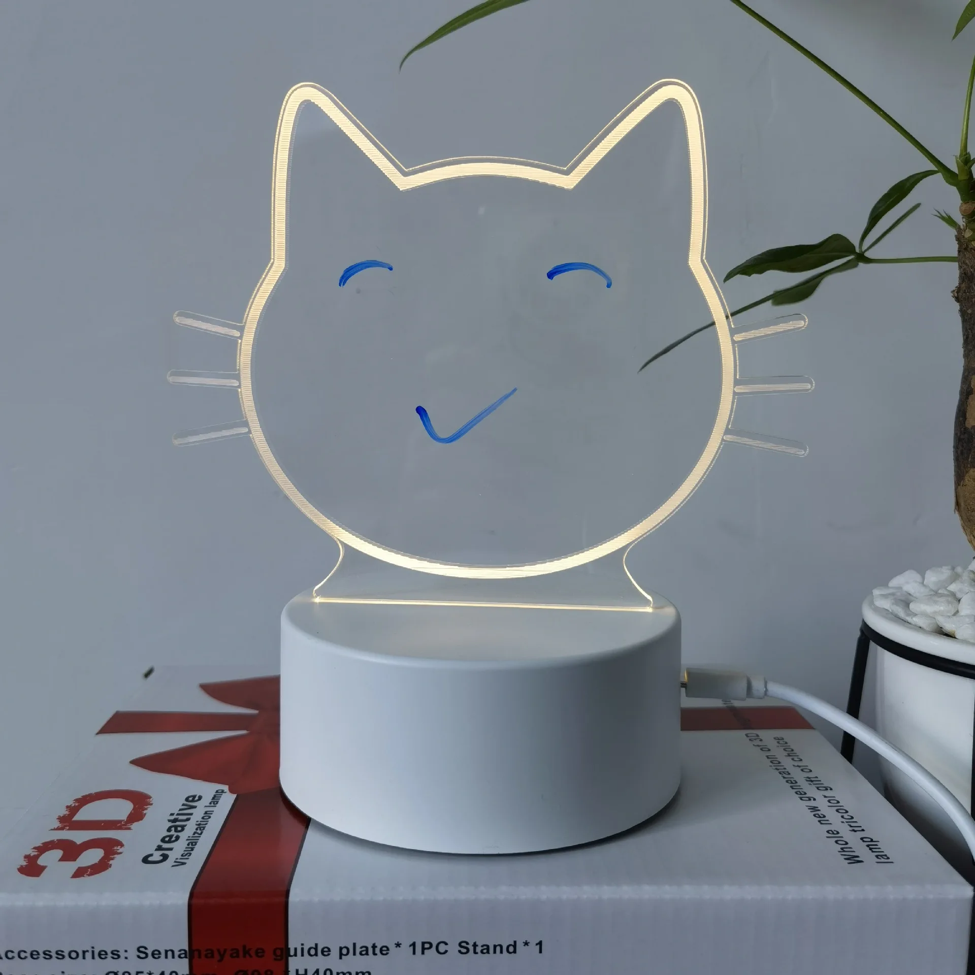 New Product Ideas 2023 Custom Design Unique products Luminous Mini Led Night message board  Lamp Souvenirs Gifts Sets Items