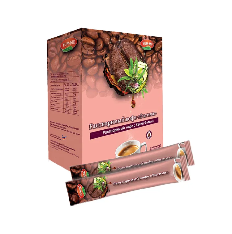 Хит продаж кофе для мгновенного похудения YUMMO русское кафе с каципом Фатимасом и коллагеновым сахаром