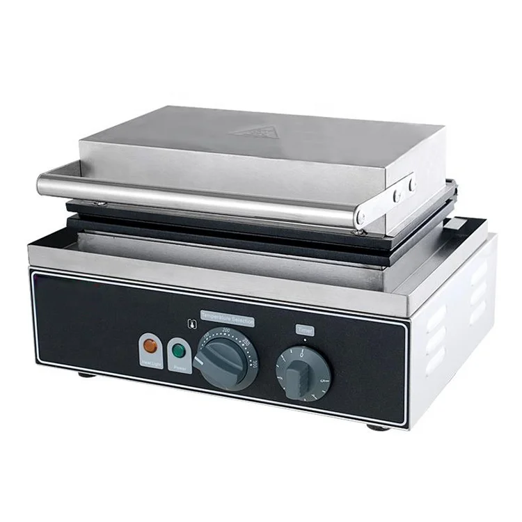 Home Electric 110v 220v Panini Press Pasted Bread Grill Sandwich Waffle Breakfast Maker