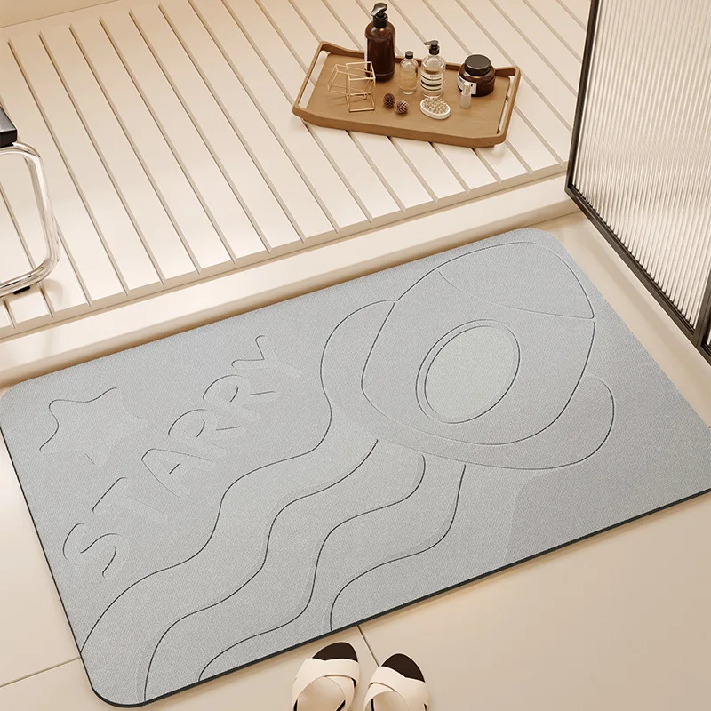 Lifestyle Water Absorbent Quick Drying Eco-Friendly Multi Colors Stone Bath Mat For Bathroom