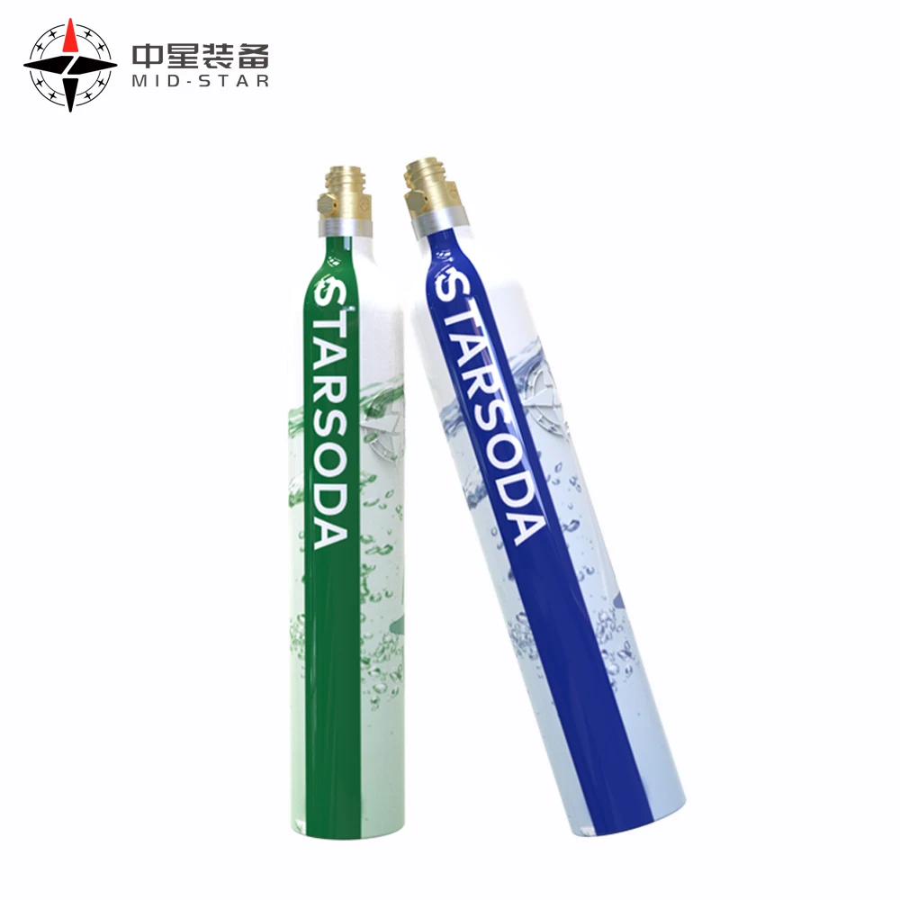CE/TPED/TUV new refill Wassersprudler co2 gas aluminum cylinders for soda water machine sodastream co2 cylinders