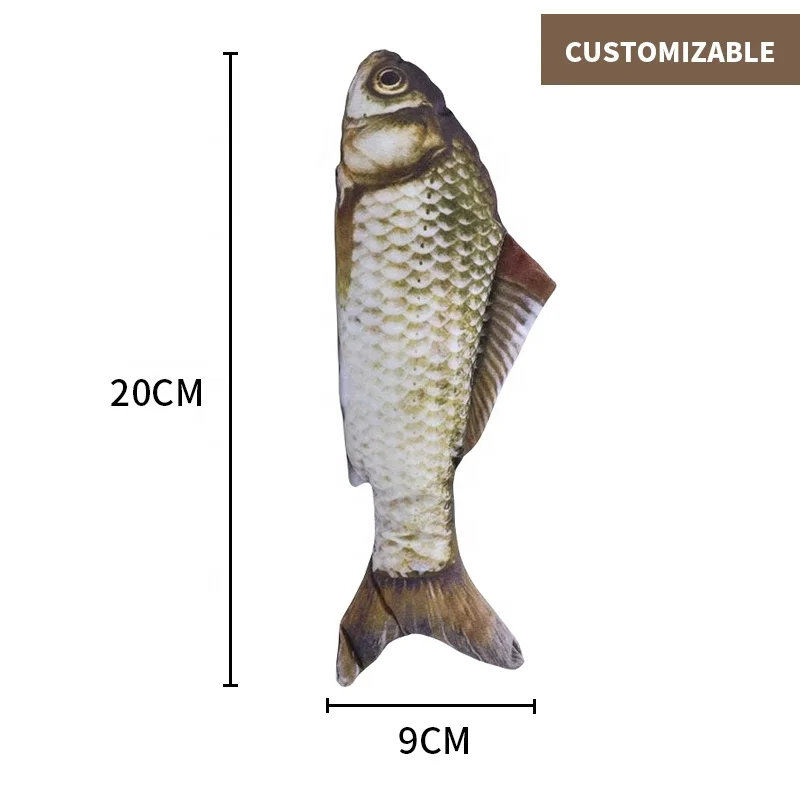 Factory Wholesale High Quality Durable Interactive Pet Toy Funny Stuffed Plush Fish Dog Squeaky Toy Pet Squeak Toys