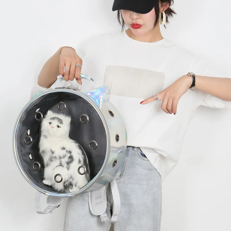 Factory Wholesale Portable Pet Bag Transparent Tube Shoulder Cat Bag Cat Travel Breathable Backpack Rabbit