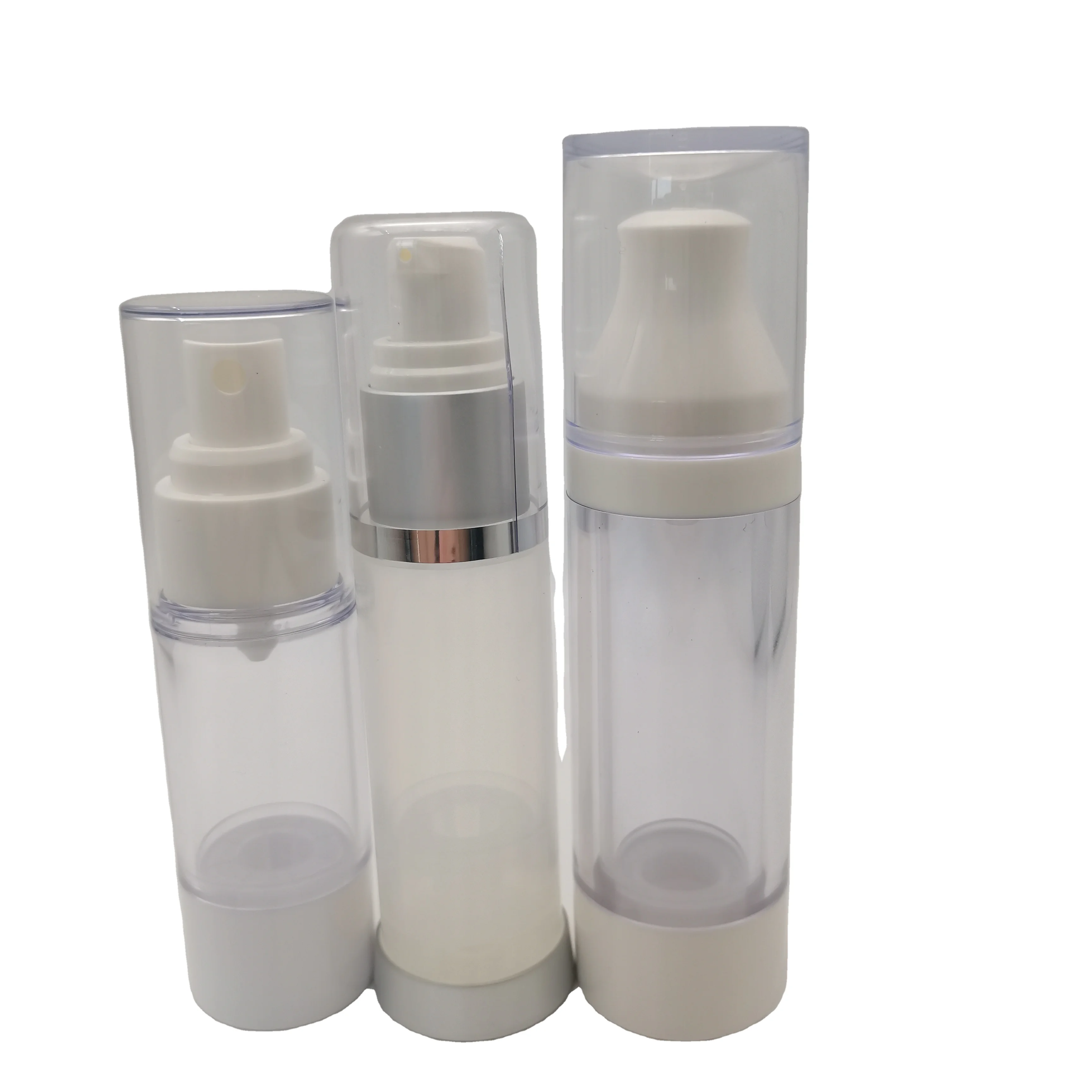 15ml 30ml 50ml AS Inclined Midsection Pump Head Emulsion Spray Vacuum Bottle Can Be Divided Into Sunscreen Toner