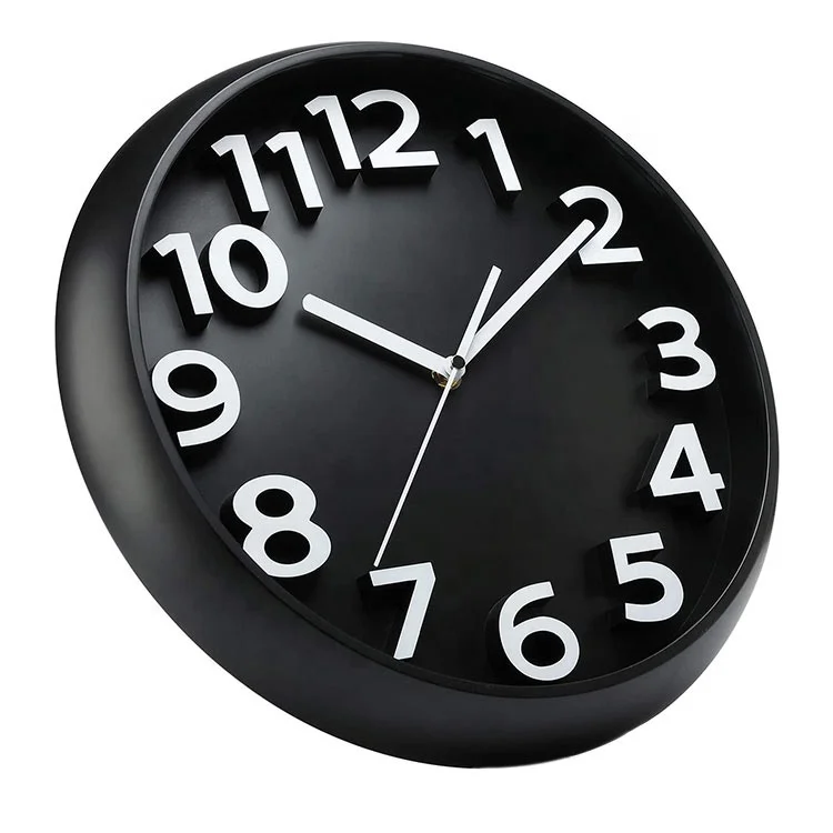 13 inch easy to read quartz analog silent non ticking modern luxury 3d wall clock