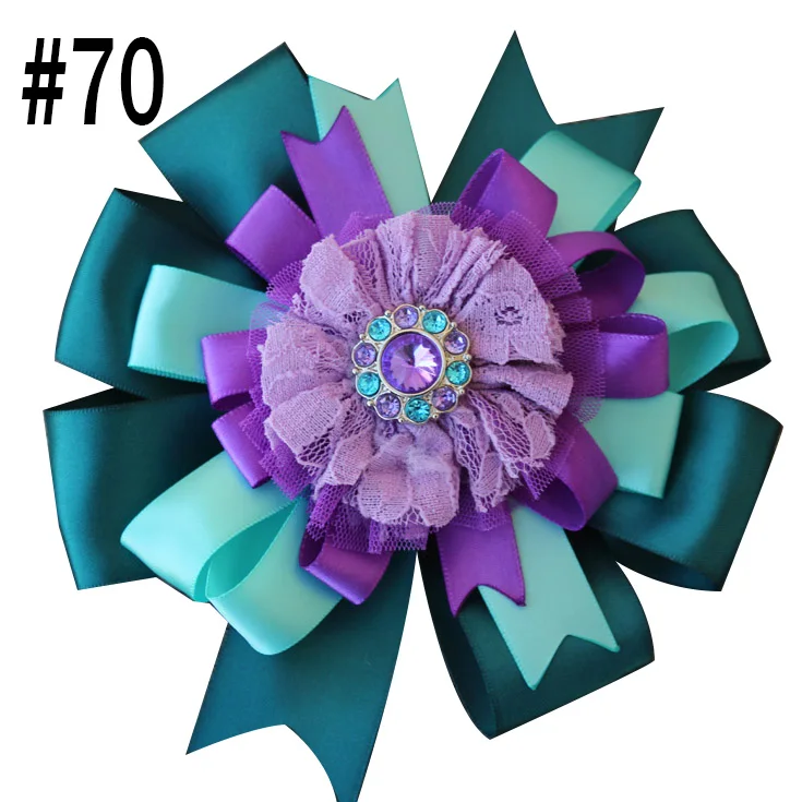 Little Mermaid Hair bow Birthday Party boutique bow mermaid inspired Custom Girls princess hair clips Large Ribbon