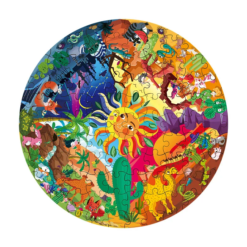 
 Новое поступление, игрушки, Дидактические Монтессори, 172 шт., круглые большие головоломки для детей с подарочной коробкой  