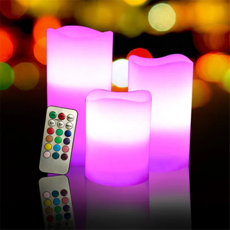 12Colors Remote Control LED Electronic Candle Lamp Romantic Wedding Birthday Creative Light Christmas Decoration Candle Light
