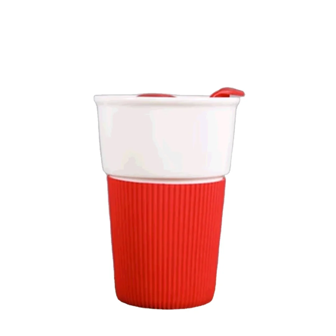 manufacturer wholesale ceramic travel mug with pp lid 350ml large ceramic candy coffee mugs custom cups for gift