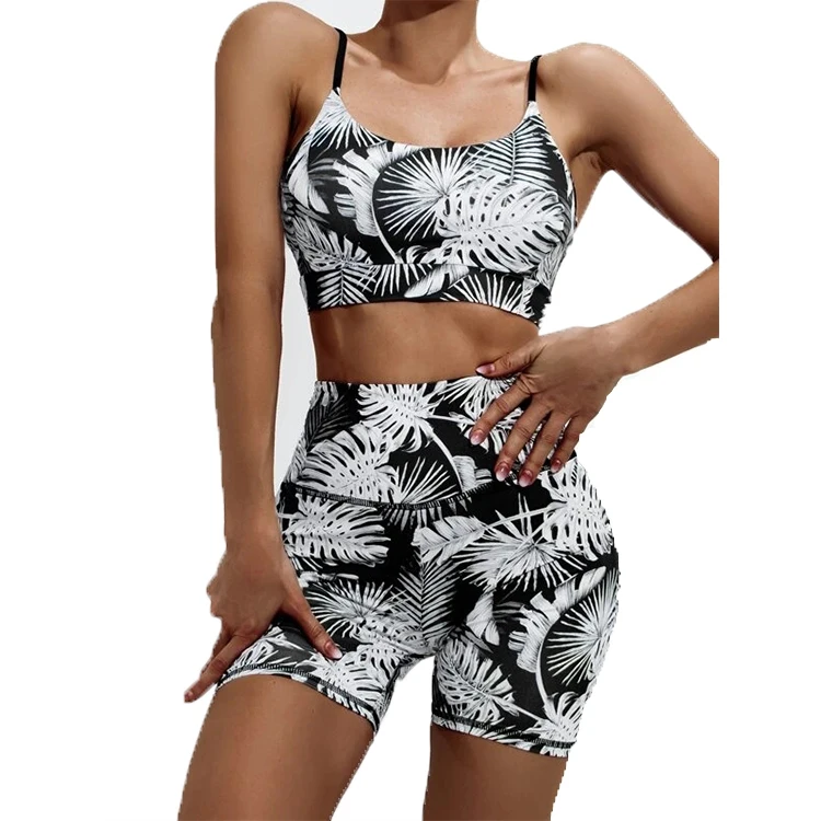 Индивидуальный Женский комплект из шорт и спортивного бюстгальтера, комплекты для йоги и фитнеса