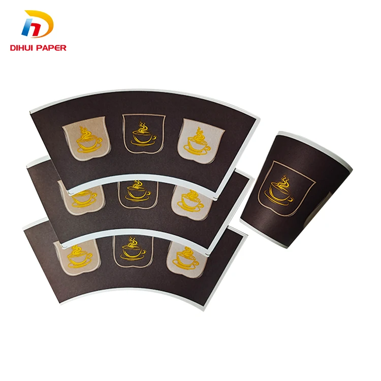 Manufacturer pe coated kraft white paper cup fan raw material price for raw paper paper cups