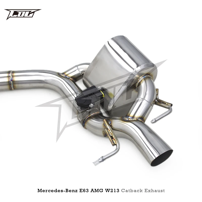 BSK SS304 Pipe Catback Muffler For Mercedes-Benz E63/E63S AMG W213 4.0TT 2016-2023 Tuning Auto Parts Valvetronic Exhaust System