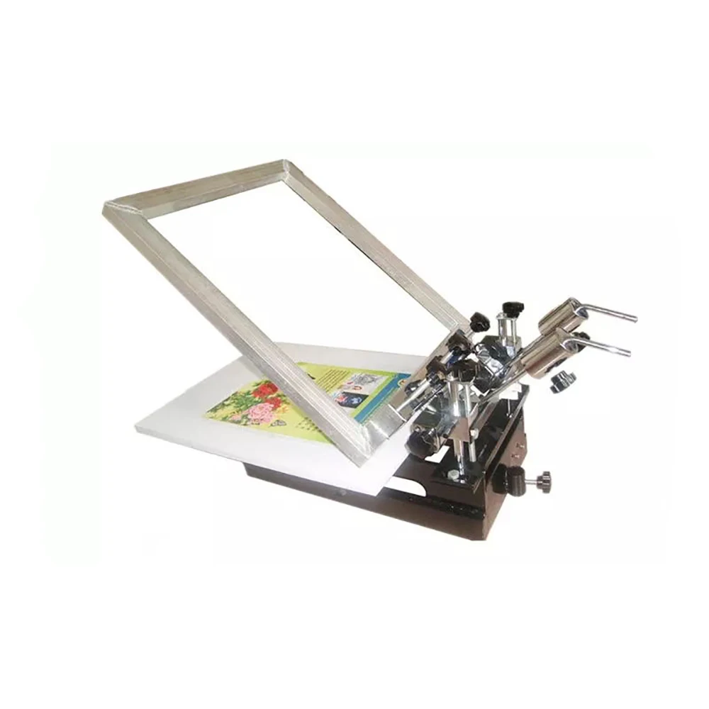 manual tshirt flatbed silk screen printing press machine set