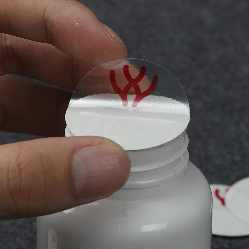 Induction bottle cap aluminum foil seal liner/wad sealed for your protection printed for PET/PE/PP capsule bottles
