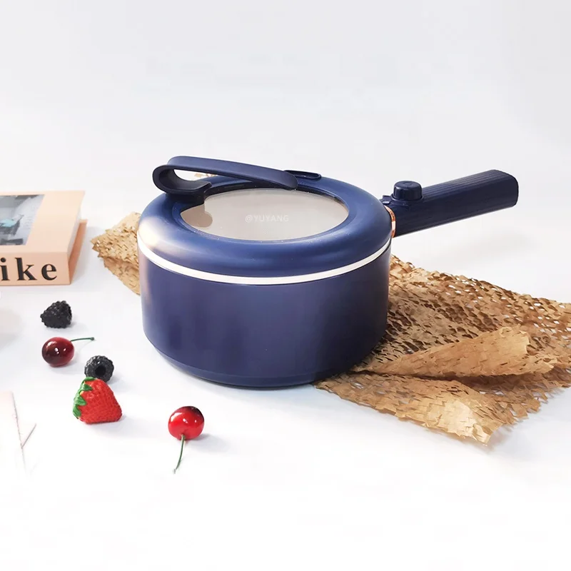 110V 220V EU US Plug 1.6L Rice Cooker Non-stick Multi Electric Skillet Portable Student Dormitory Mini Electric Cooking Hot Pot