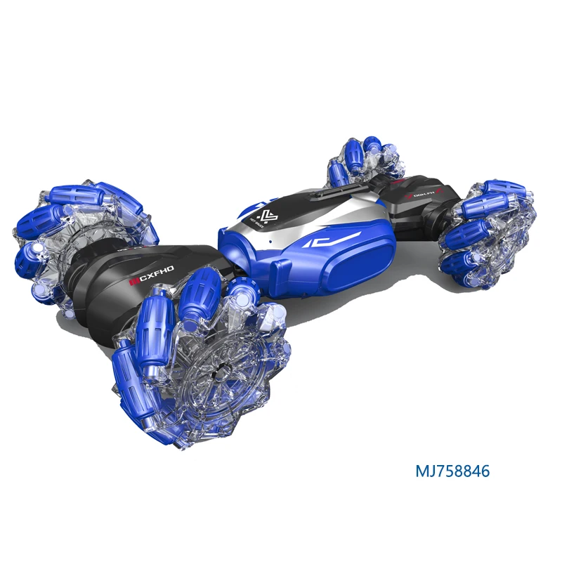 2.4G 360 Rotating Mist Light And Music Double Remote Control Hand Gesture High Quality Rc Transformation Stunt Car For Boys Gift