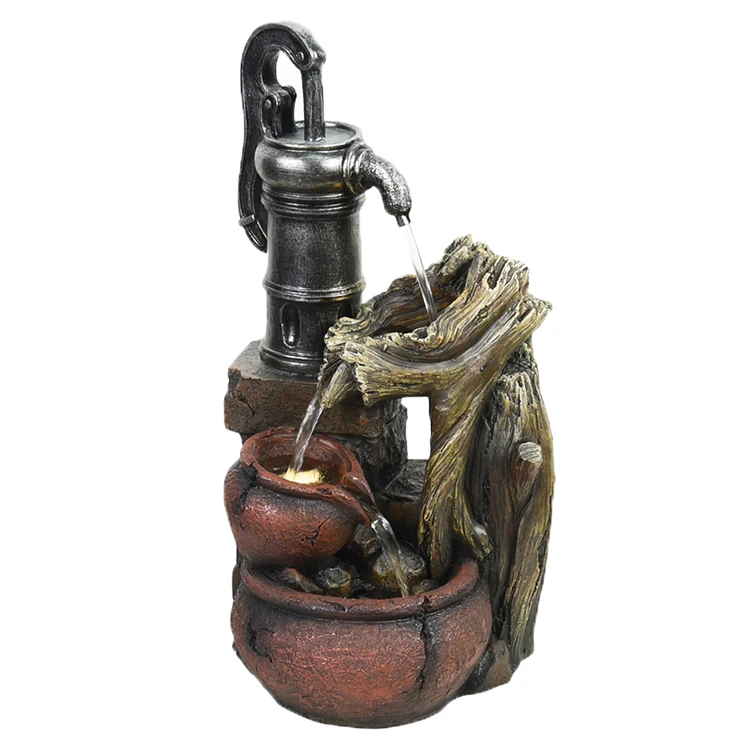 Polyresin Jn200 Solar Garden Fountain Resin Craft Water Features Molds For Fountain Outdoor Garden