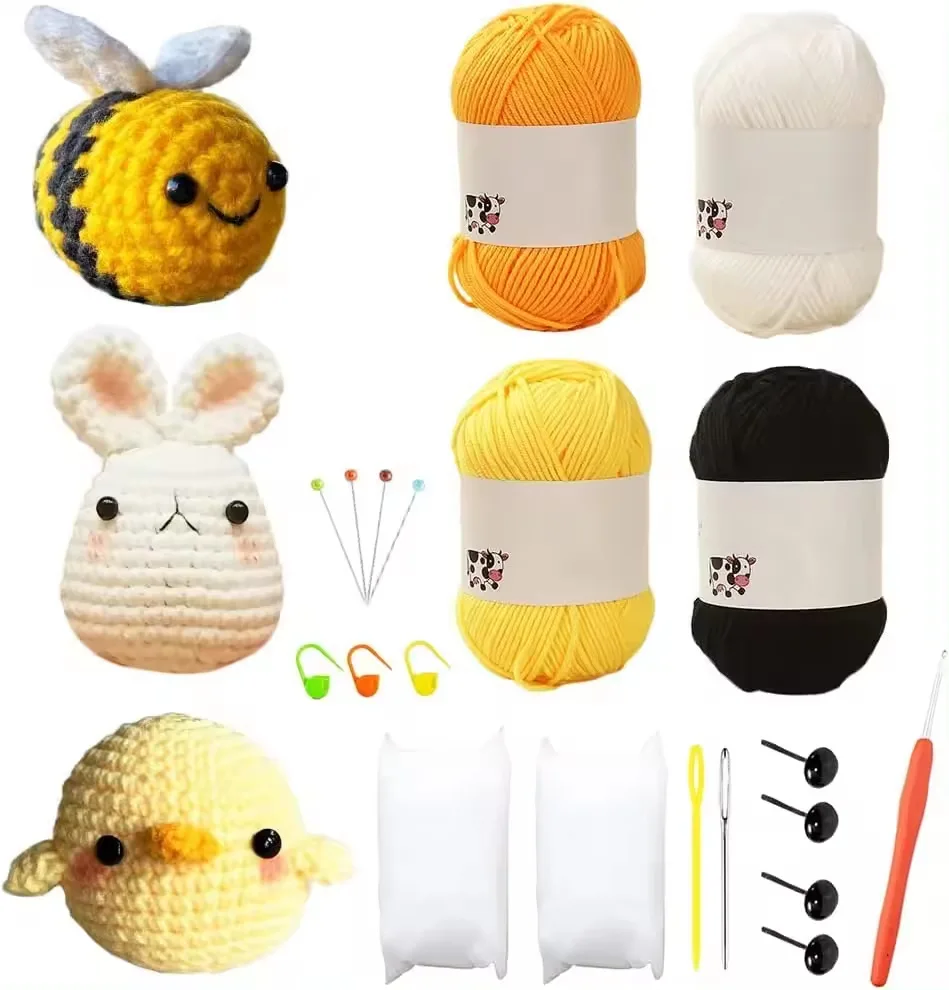 Crochet & Craft Kit crochet starter kit diy cute animals fox handmade crochet kit