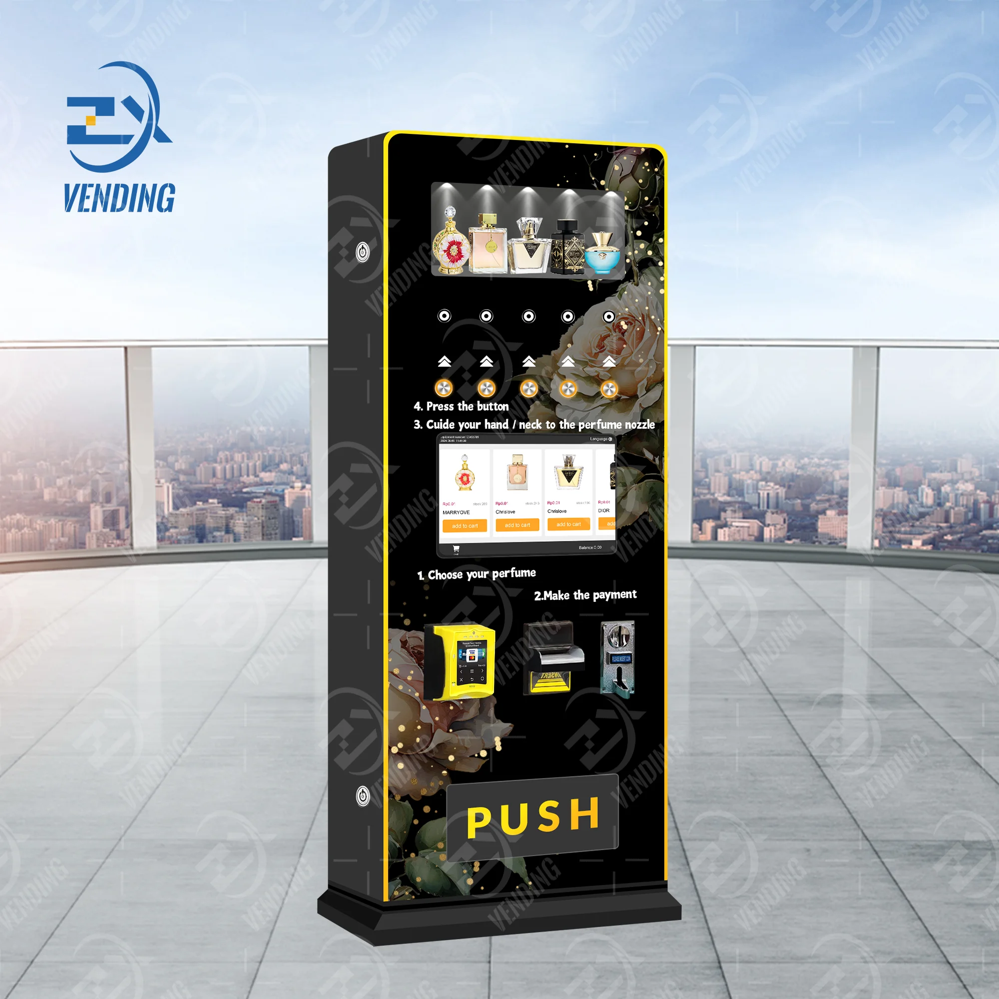 Small cologne vending machine sprayer wall mounted perfume spray cologne vending machine Version 2.0