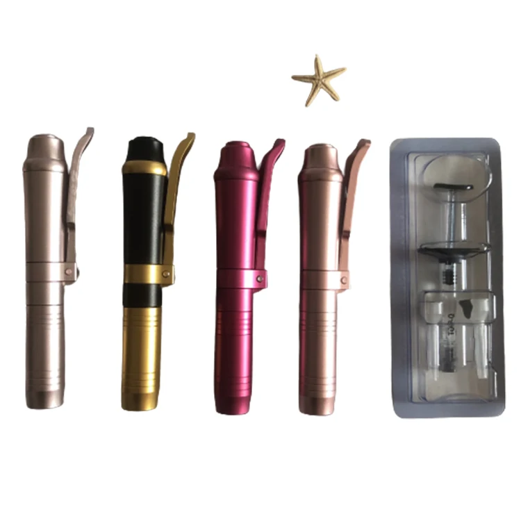 CE Approved Lip Filler Hyaluronic Pen No Needle Injection Gun With 0.3ml 0.5ml Disposable Ampoule And Extractor
